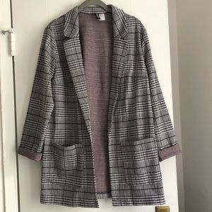 H&M Oversized Plaid Blazer